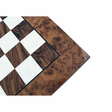 Chess Board in Glossy Elm and Briar Wood