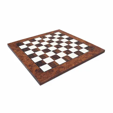 Chess Board in Glossy Elm and Briar Wood