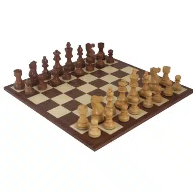 Classic VII Chess Board and Chess Set in Golden Rosewood