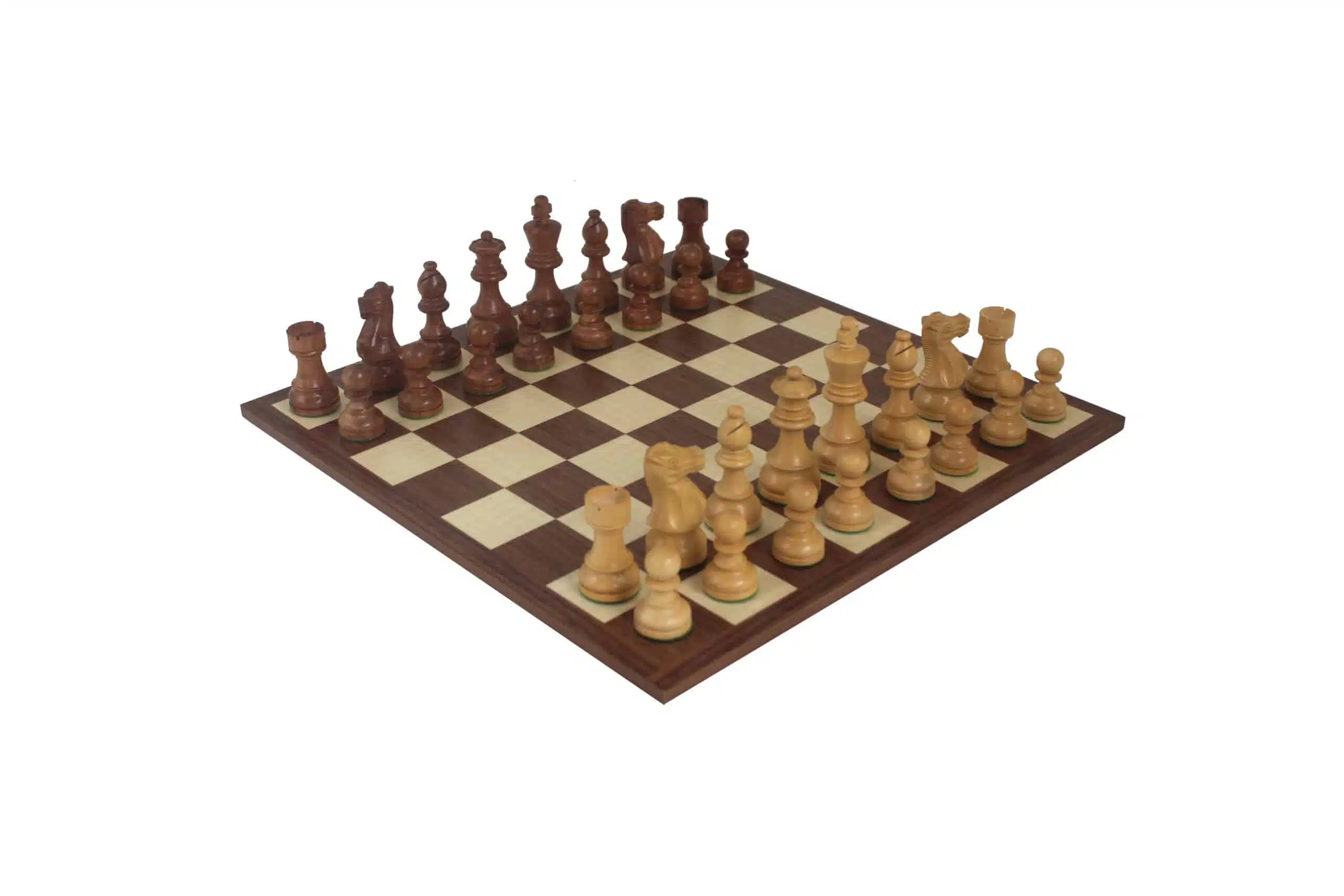 Classic VII Chess Board and Chess Set in Golden Rosewood