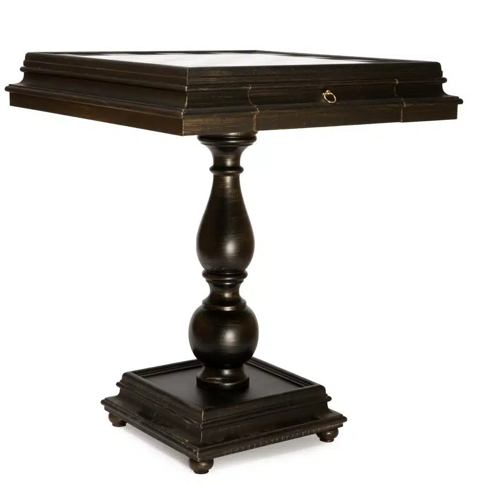 Tilia Chess Table in Lime Wood with Tuscan Alabaster Top - Image 5