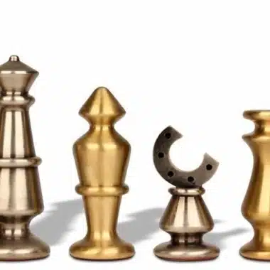 "Modern" Solid Brass Chess Set
