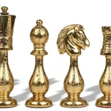 Alternative view of Metal Chess Set Arabic Style