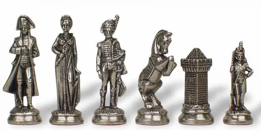 Grand Napoleon II Chess Set with Storage Chess Board and Metal Chess Pieces - Image 8