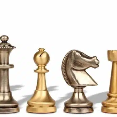 Solid Brass Large Staunton Chess Set