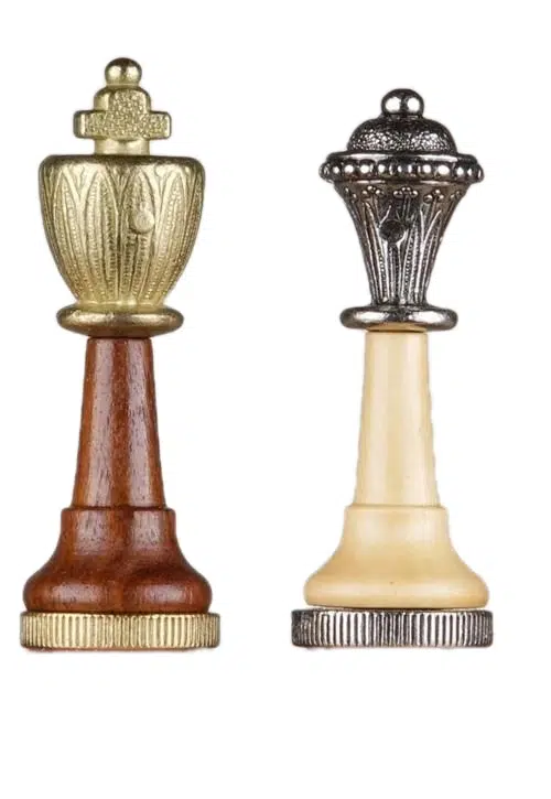 Classic II Chess Set in Solid Wood and Metal - Image 5