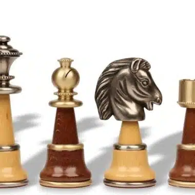 Wooden and Solid Brass Chess Set "Staunton XL"
