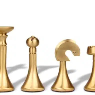 Alternative view of Contemporary Solid Brass Chess Set