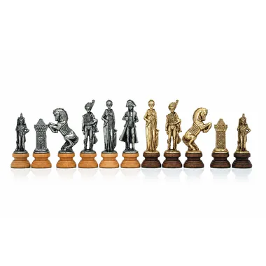 "Napoleon" Chess Set in Wood and Metal