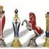 Renaissance Hand-Painted Metal Chess Set