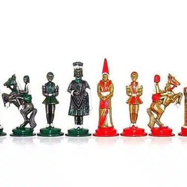 Jeu d'Echecs en Métal Peint à la Main