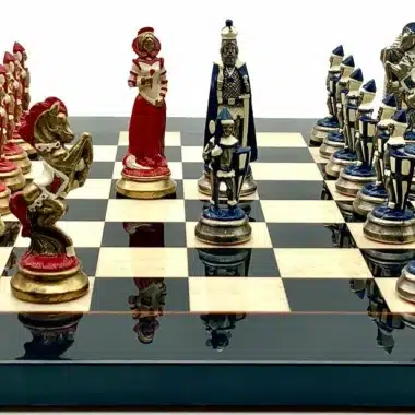 Alternative view of Mary Stuart IV Chess Board & Hand-Painted Metal Chess Set