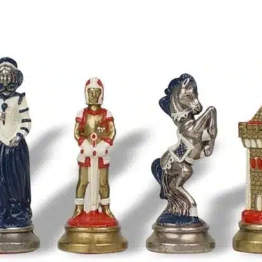 Mary Stuart Hand-Painted Metal Chess Set