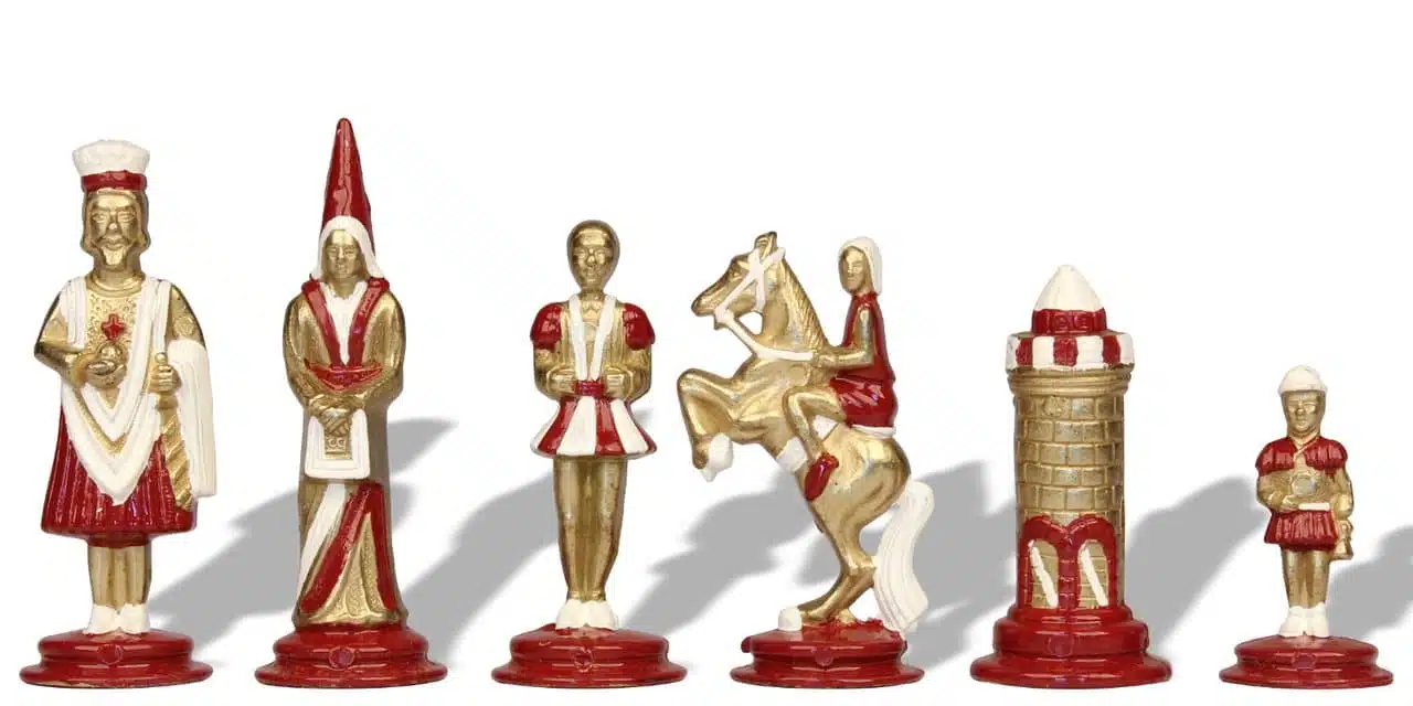 Hand-Painted Metal Chess Set Camelot and the Legend of King Arthur - Image 4