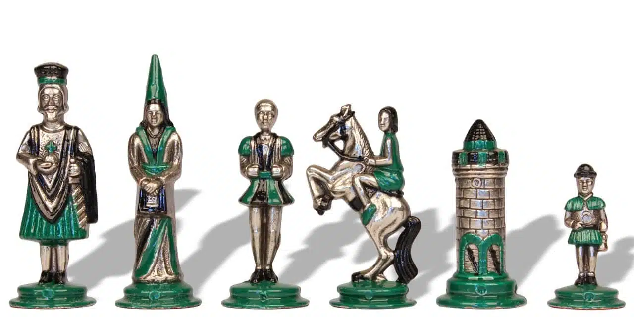 Hand-Painted Metal Chess Set Camelot and the Legend of King Arthur - Image 3