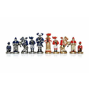 Hand-Painted Metal Chess Set "Landsknecht Mercenaries"