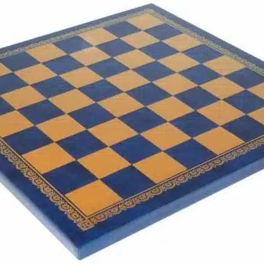 Blue Faux Leather Chess Board