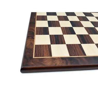 Corner of the maple and rosewood chess board, border detail