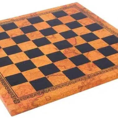World Map Faux Leather Chess Board
