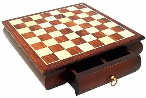 Cats and Dogs Chess Set with Rosewood Chess Board, Storage Drawer & Hand-Painted Resin Chess Pieces - Image 7