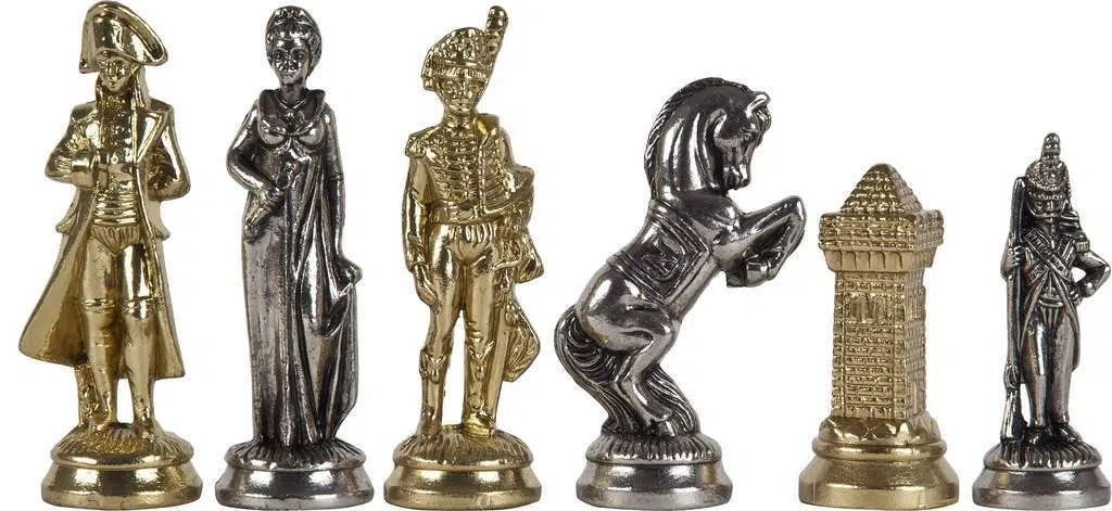 Grand Napoleon II Chess Set with Storage Chess Board and Metal Chess Pieces - Image 6