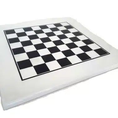 Large White Lacquered Wooden Chess Board