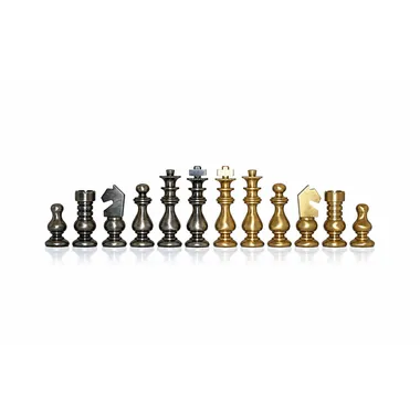 Chess Set in Brass "Little French"
