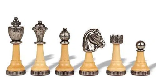 Classic II Chess Set in Solid Wood and Metal - Image 3