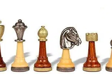 Classic II Chess Set in Solid Wood and Metal