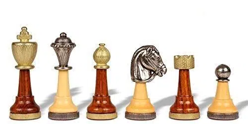 Classic II Chess Set in Solid Wood and Metal