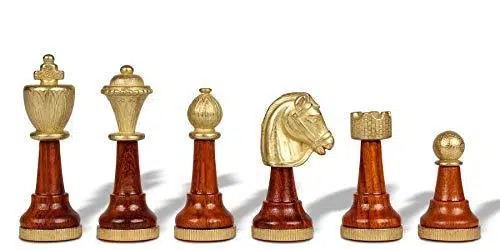 Classic II Chess Set in Solid Wood and Metal - Image 2