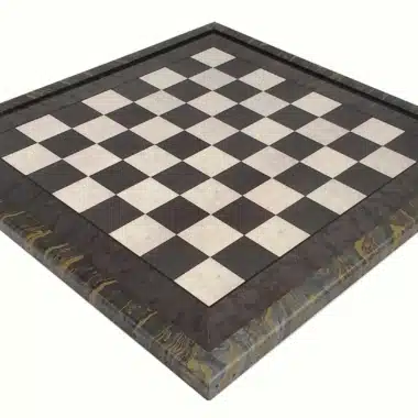 Grey Briarwood Chess Board with Lacquered Frame