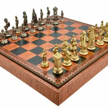 Mary Stuart VII Set – Chess Board with Storage and Metal Chess Set