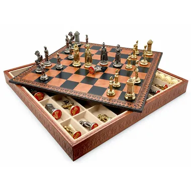 Mary Stuart VII board open, storage drawer fitted with metal pieces