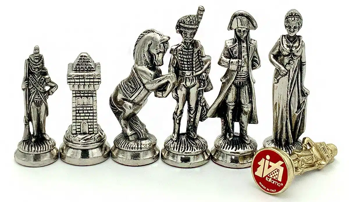 Grand Napoleon II Chess Set with Storage Chess Board and Metal Chess Pieces - Image 11