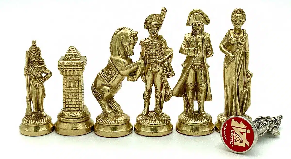 Grand Napoleon II Chess Set with Storage Chess Board and Metal Chess Pieces - Image 12