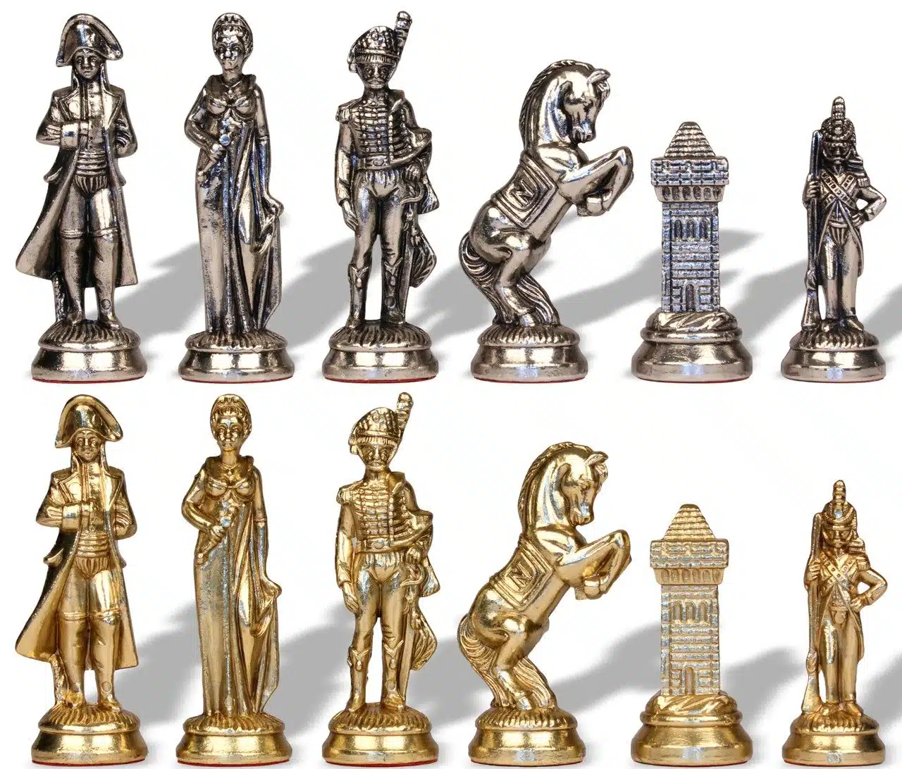 Grand Napoleon II Chess Set with Storage Chess Board and Metal Chess Pieces - Image 10