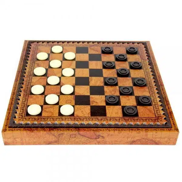 Roman Busts Chess Set with Faux Leather Chess Board & Solid Wood and Metal Chess Pieces - Image 5