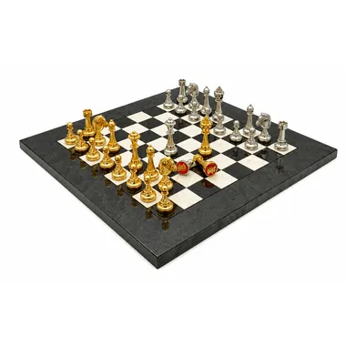 Classic Flower 4 board with pieces mid-game and red seal emblem