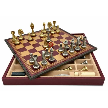 Staunton Mix V set with open storage drawer showing extra pieces