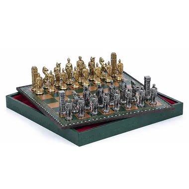 Open Romans vs Barbarians box showing red interior and chess board