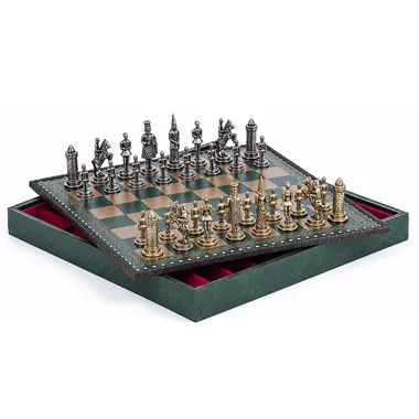 Camelot box open showing red-lined storage drawer