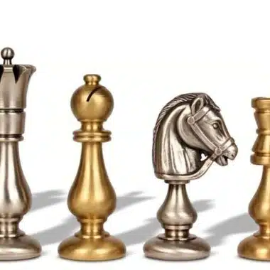 "Oriental" Chess Set in Solid Brass