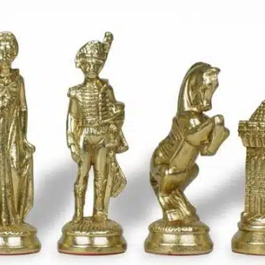 Grand Napoléon metal chess set, series of gold pieces