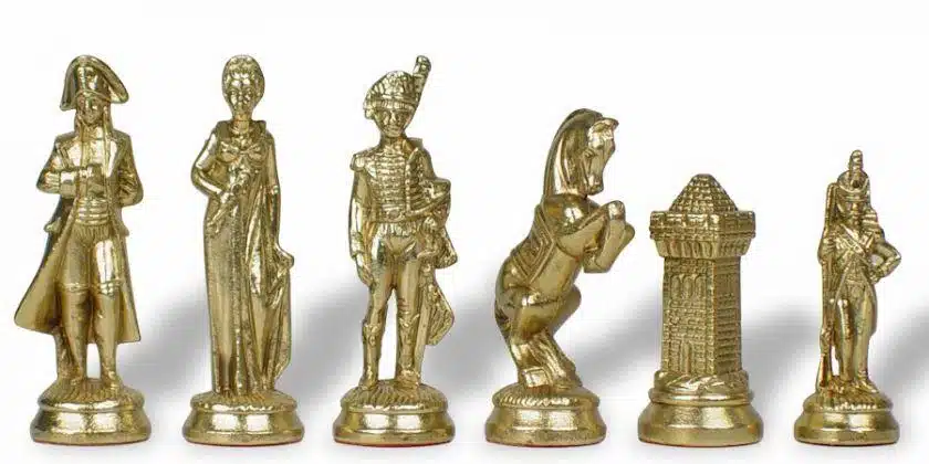Grand Napoleon II Chess Set with Storage Chess Board and Metal Chess Pieces - Image 7
