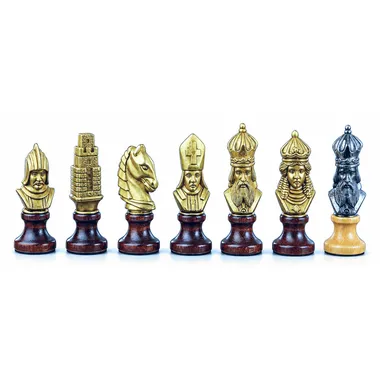 "Moncada" Chess Set in Wood and Metal