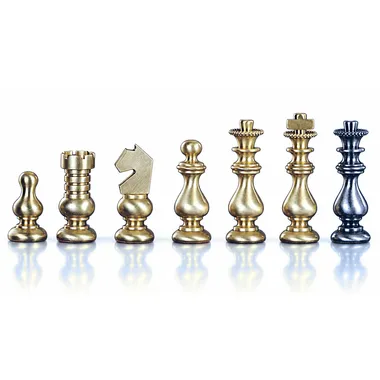 Chess Set in Brass "Little French"
