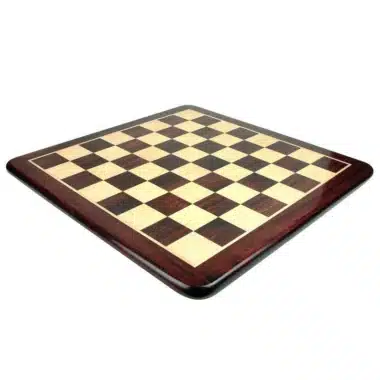Rounded Rosewood and Maple Chess Board with Matt Finish