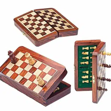 Ensemble Magnétique de Voyage en Bois