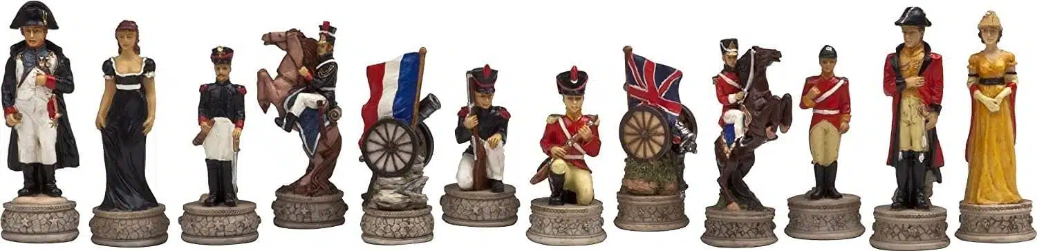 Battle of Waterloo Set 1 – Wooden and Marble Chess Board with Hand-Painted Chess Set - Image 9